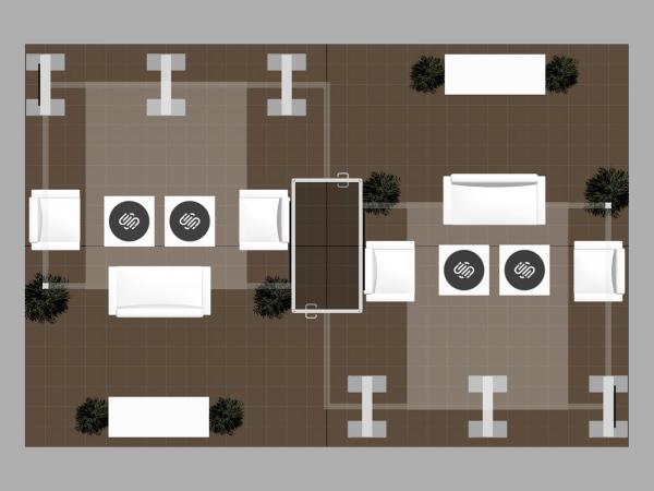 RE-9199 Island Rental Trade Show Exhibit -- Plan View