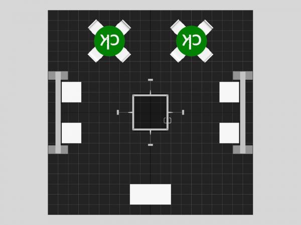 RE-9203 Island Rental Trade Show Exhibit -- Plan View